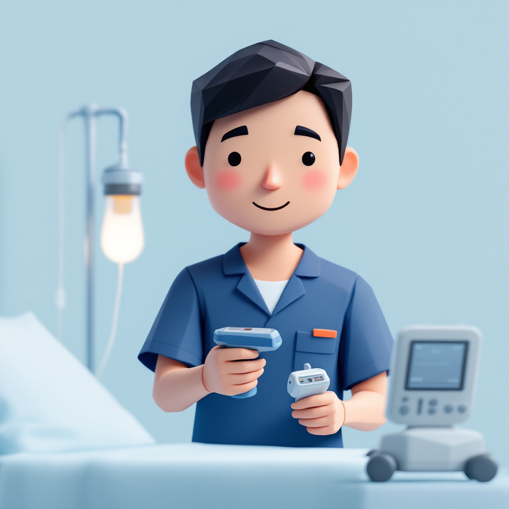 病棟看護師のキャラクターイラスト