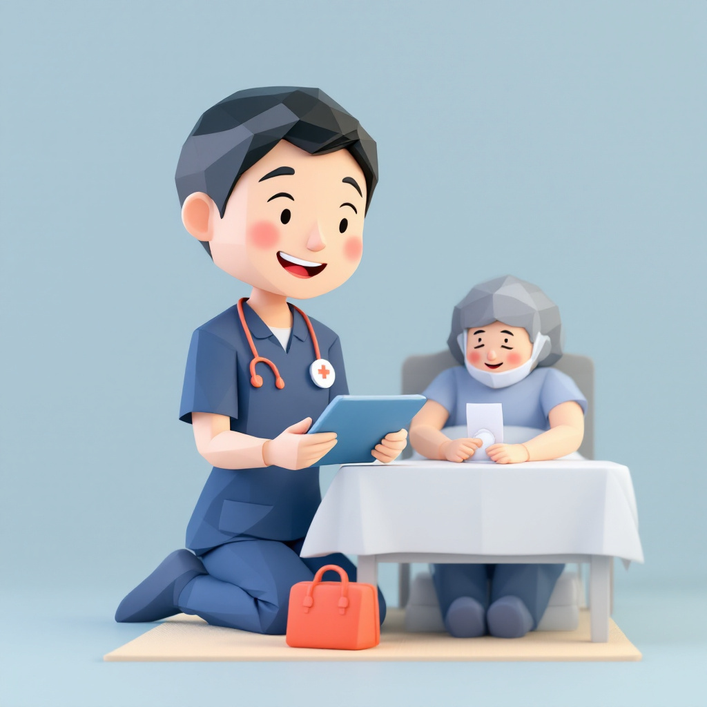 訪問看護師のキャラクターイラスト