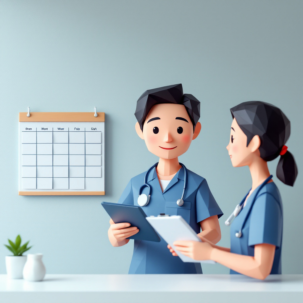 看護管理者（師長・訪看管理者）のキャラクターイラスト