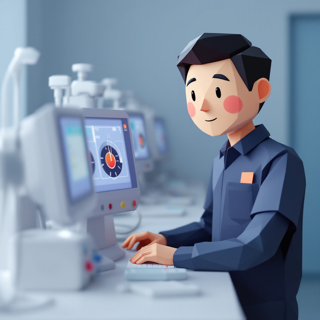 臨床工学技士のキャラクターイラスト